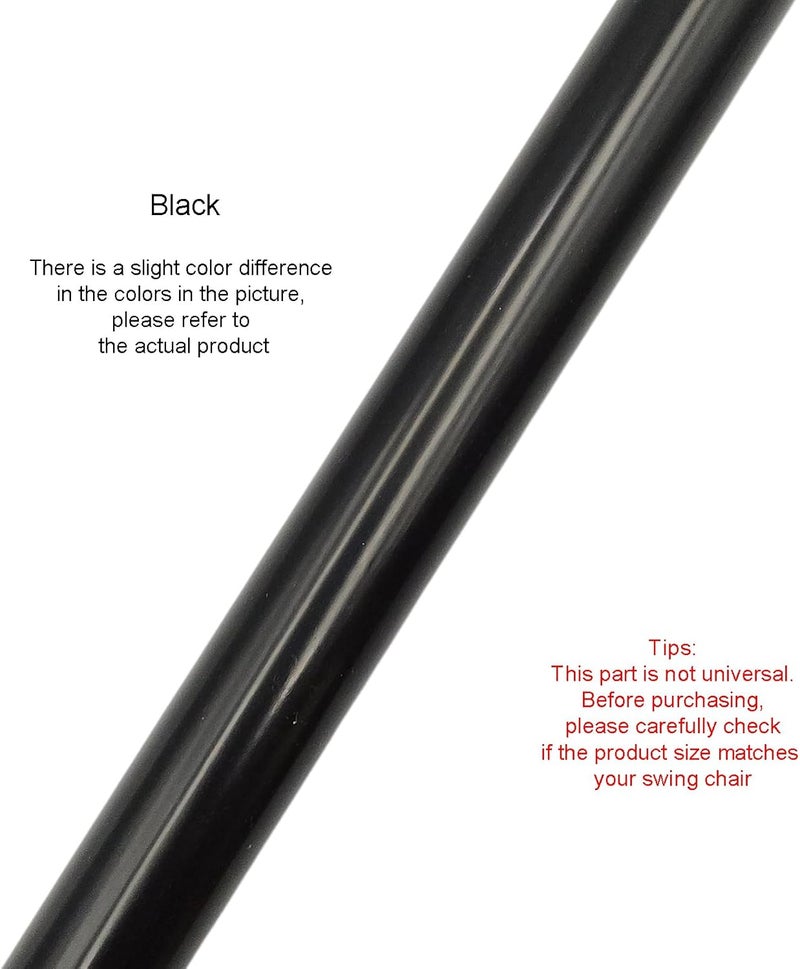 Timyrimy 31.5"/80cm Garden Swing Replacement Rods, Black Metal Round Rods for Hanging Swing Seat to Frame(2PCS/CTN) - Image 4